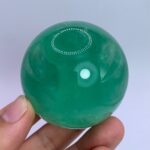319g Top Quality Emerald Green Fluorite Sphere