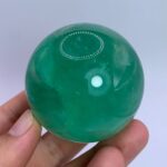 319g Top Quality Emerald Green Fluorite Sphere