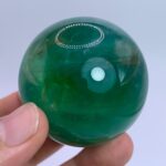 210g Top Quality Emerald Green Fluorite Sphere