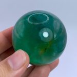210g Top Quality Emerald Green Fluorite Sphere