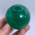 334g Top Quality Emerald Green Fluorite Sphere