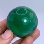 205g Top Quality Emerald Green Fluorite Sphere