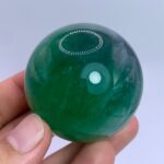 205g Top Quality Emerald Green Fluorite Sphere