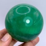 468g Top Quality Emerald Green Fluorite Sphere