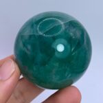 260g Top Quality Emerald Green Fluorite Sphere