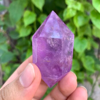 Top Quality Transparent Purple Amethyst Double Terminated Point