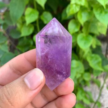 Top Quality Transparent Purple Amethyst Double Terminated Point