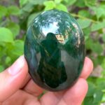 122g Top Quality Green Nephrite Jade Palm Stone