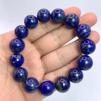 84g Beautiful Lapis Lazuli Bracelet, Lapis Beads Bracelet, Lapis Round Beads Bracelet, Lapis Large Beads Bracelet, Lapis Bracelet, Lapis