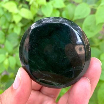 104g Beautiful Nephrite Jade, Nephrite Jade Coaster Green Nephrite Jade, Jade Stone, Nephrite Jade Stone, Nephrite Jade Coffee Cup Coaster
