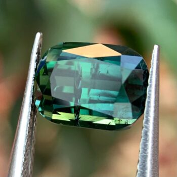 3 Ct's Beautiful Bi-Color Tourmaline, Cushion Cut Tourmaline, Blue Tourmaline, Blue Tourmaline Gemstone, Tourmaline Gemstone, Tourmaline