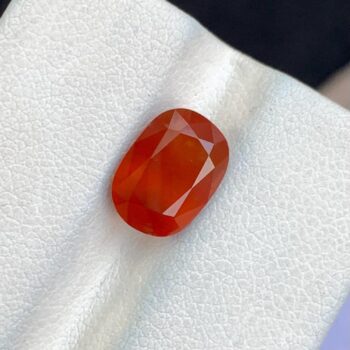 3.3 Ct's Beautiful Natural Red Hessonite Garnet, Emerald Cut Hesonite, Hesonite Garnet, Hessonite Garnet Gemstone, Garnet Gemstone