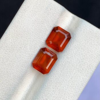 5 Ct's Beautiful Natural Red Hessonite Garnet, Emerald Cut Hesonite, Hesonite Garnet, Hessonite Garnet Gemstone, Garnet Gemstone
