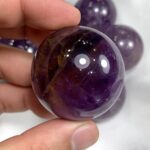 Gorgeous Top Quality Transparent Purple Amethyst Spheres