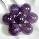 Gorgeous Top Quality Transparent Purple Amethyst Spheres