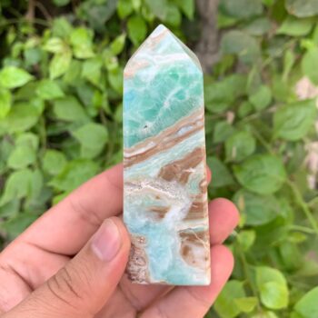 195g Beautiful Caribbean Calcite Tower