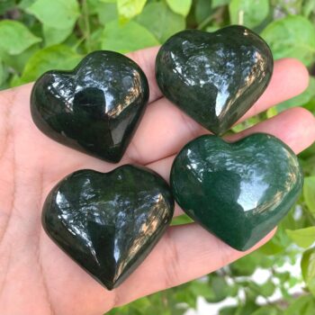 4 Pcs Best Quality Green Nephrite Jade Heart Stones, Nephrite Jade Hearts, Nephrite, Nephrite Jade Stone, Jade Hearts, Nephrite Hearts, Jade