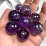 Gorgeous Top Quality Transparent Purple Amethyst Spheres