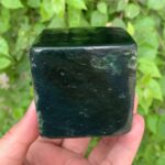 672g Beautiful Green Nephrite Jade Cubic