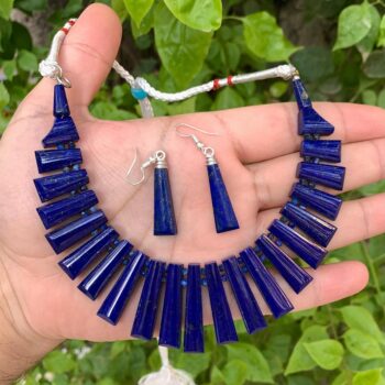 AAA Quality Lapis Lazuli Necklace With Earrings
