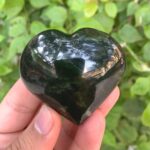 95g Beautiful Quality Green Nephrite Jade Heart Stone