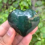 87g Beautiful Quality Green Nephrite Jade Heart Stone