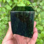 2.24 Lbs Beautiful Green Nephrite Jade Cubic