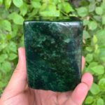 2.24 Lbs Beautiful Green Nephrite Jade Cubic