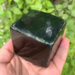 672g Beautiful Green Nephrite Jade Cubic