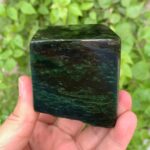 549g Beautiful Green Nephrite Jade Cubic