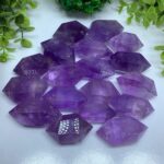 Beautiful Top Quality Transparent Purple Amethyst Double Terminated Points
