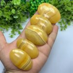Beautiful Top Quality Orange Calcite Palm Stone
