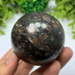 418g Beautiful Astrophyllite Garnet Sphere