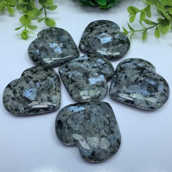 Top Quality Rainbow Grey Larvikite Heart, Larvikite Stone Heart, Larvikite Stone, Larvikite Crystal Heart, Blue Larvikite Heart, Larvikite