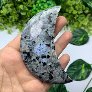 150g Beautiful Rainbow Larvikite Moon, Larvikite Stone Moon, Larvikite Stone, Larvikite Crystal Moon, Polished Larvikite Moon, Larvikite