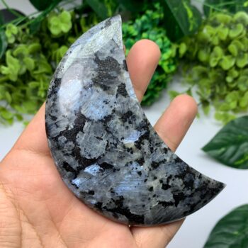 155g Top Quality Rainbow Larvikite Moon, Larvikite Stone Moon, Larvikite Stone, Larvikite Crystal Moon, Polished Larvikite Moon, Larvikite
