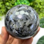 370g Best Quality Rainbow Grey Larvikite Sphere
