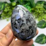 250g Top Quality Rainbow Grey Larvikite Egg