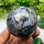 372g Top Quality Rainbow Grey Larvikite Sphere