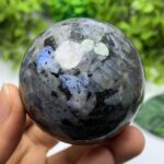 260g Top Quality Rainbow Grey Larvikite Sphere