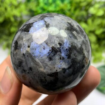 190g Beautiful Rainbow Grey Larvikite Sphere, Larvikite Sphere, Larvikite Ball, Larvikite Stone Sphere, Blue Larvikite, Larvikite, Sphere