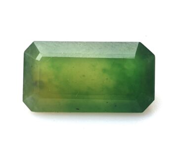 10 Ct's Beautiful Emerald Cut Idocrase, Emerald Cut Idocrase, Idocrase, Idocrase Gemstone, Idocrase Gemstones, Green Idocrase Gemstone