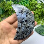 168g Beautiful Rainbow Larvikite Moon