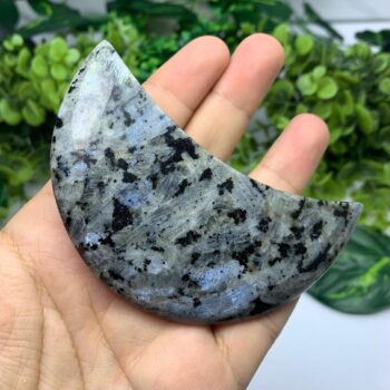 142g Beautiful Rainbow Larvikite Moon, Larvikite Stone Moon, Larvikite Stone, Larvikite Crystal Moon, Polished Larvikite Moon, Larvikite