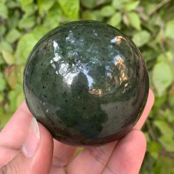 442g Top Quality Green Nephrite Jade, Nephrite Jade, Nephrite Sphere, Nephrite Jade Sphere, Jade Sphere, Nephrite Ball, Nephrite Jade Ball