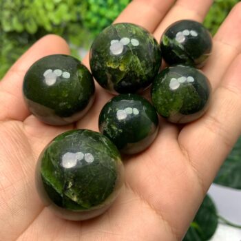 8 Pcs Best Quality Small Green Serpentine Spheres Lot, Green Serpentine Spheres, Serpentine Spheres, Serpentine Green Spheres, Serpentine