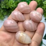 6 Pcs Beautiful Pink Onyx Cabochons