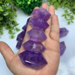 Beautiful Top Quality Transparent Purple Amethyst Double Terminated Points