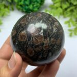 418g Beautiful Astrophyllite Garnet Sphere