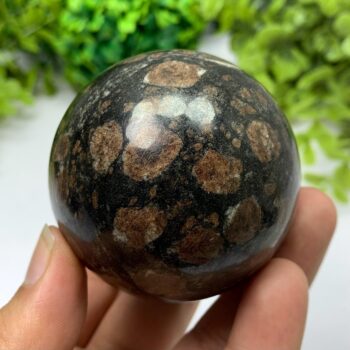 370g Beautiful Astrophyllite Garnet Sphere, Astrophyllite Garnet Ball, Astrophyllite Crystal Sphere, Polished Astrophyllite Garnet Sphere
